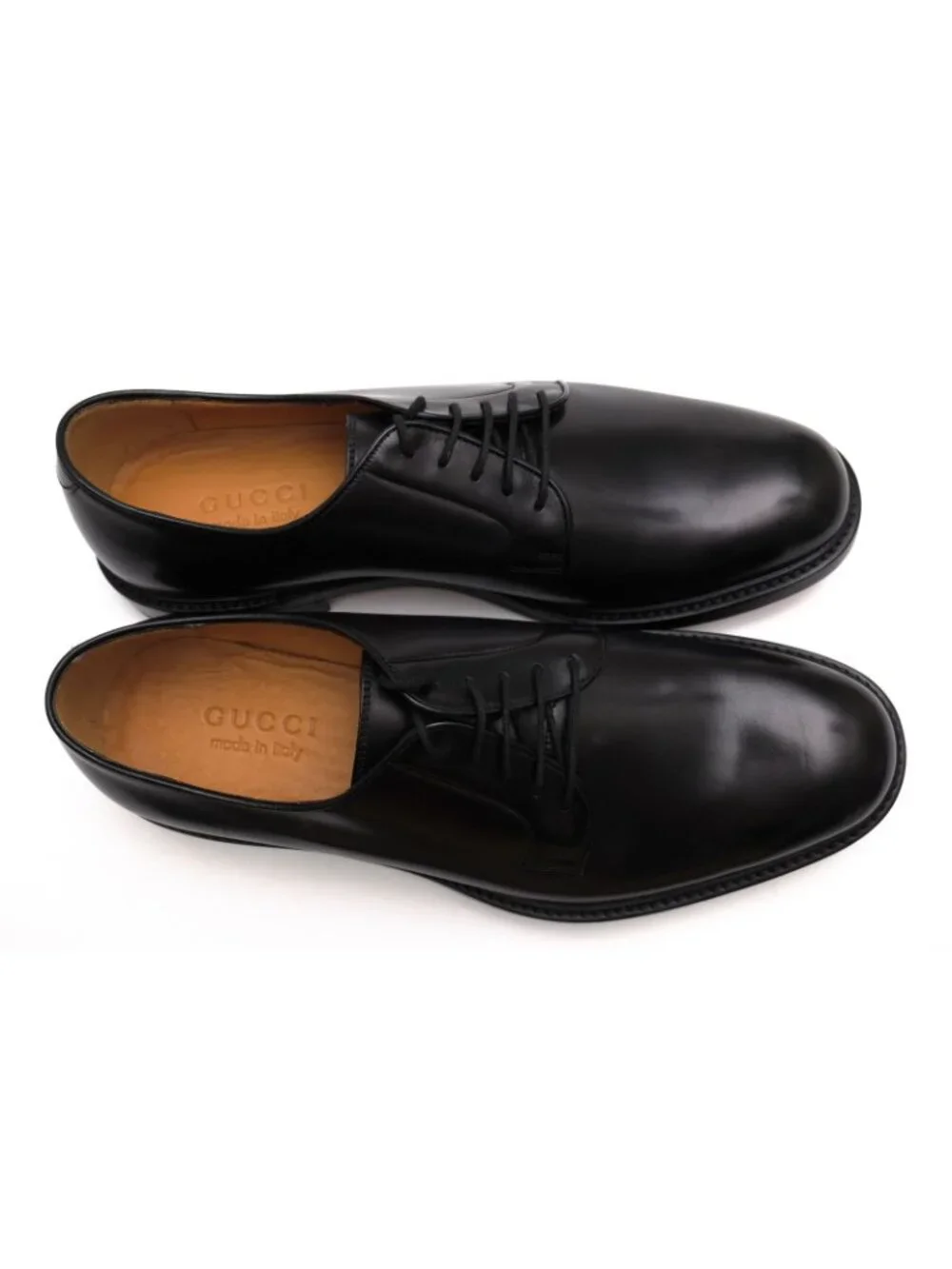Gucci Shoes Business Leather Black Plain Toe Sole